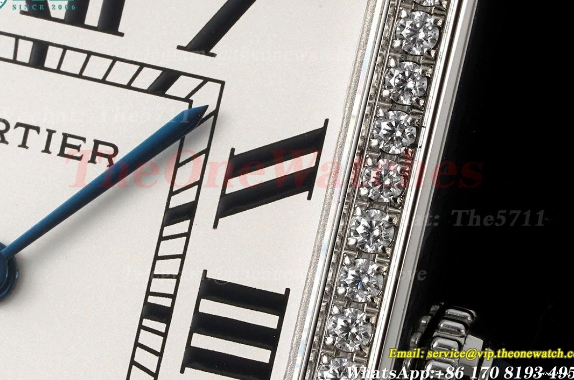 SS Dia White Solo Quartz AF LE 27.4mm Tank Dial 0411